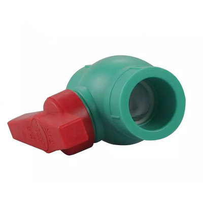 2 manija roja plástica verde de la vávula de bola de la manera de la vávula de bola del Pvc de la pulgada 1.6MPa uno