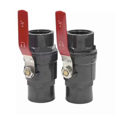 2pc 1 pulgada plástico de dos piezas compacto de la válvula de la vávula de bola del PVC de 2 pulgadas