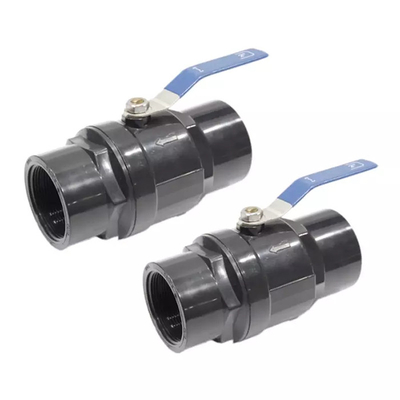 el 1/2” 2 vávula de bola plástica de la vávula de bola del PVC del pedazo 2pc para el tratamiento de aguas