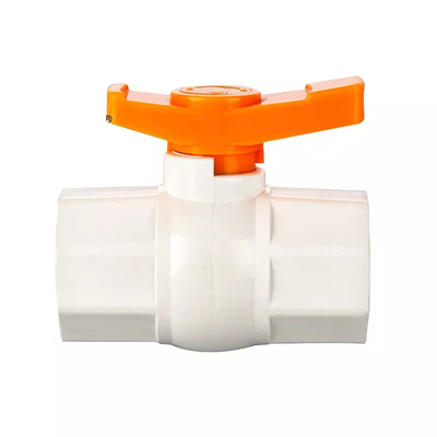 Vávula de bola octagonal blanca de PN10 UPVC el 1/2 plástico” - 4&quot; tamaño portuario