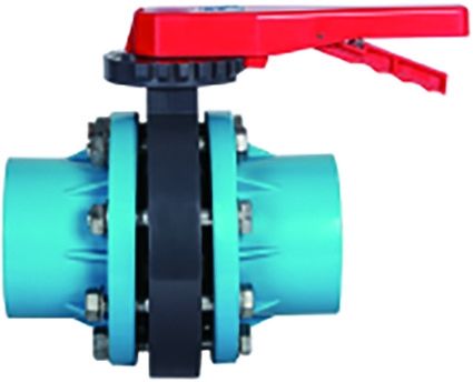 Negro de la resistencia a la corrosión de la válvula de mariposa de la oblea del Pvc de RPP PVDF