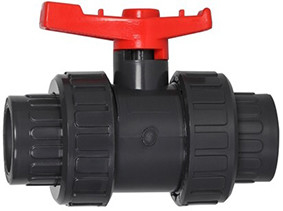 Vávula de bola hidrofóbica oscura del PVC de Gray Chemical Plastic Ball Valve 1