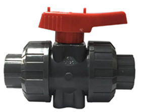 Vávula de bola hidrofóbica oscura del PVC de Gray Chemical Plastic Ball Valve 1