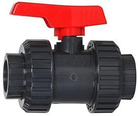 Vávula de bola hidrofóbica oscura del PVC de Gray Chemical Plastic Ball Valve 1