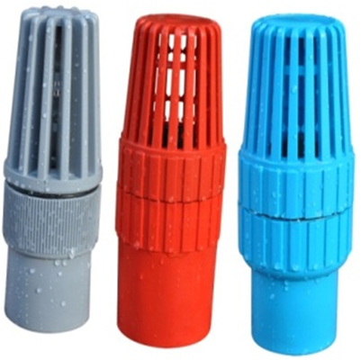 4 resistencia a la corrosión inferior azul del precio de la válvula de pie del Pvc de la pulgada 50m m