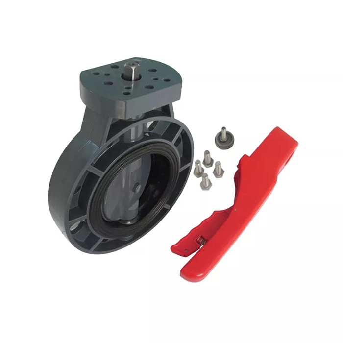 Engranaje manual de la boca del drenaje del PVC de mariposa de la válvula del ABS lleno de los PP PPH