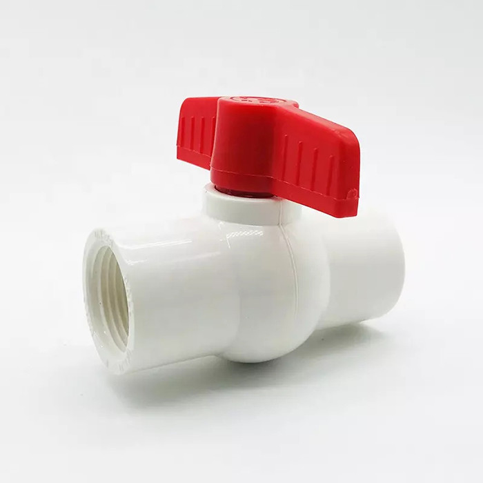 Corrosión química cónica de la vávula de bola del PVC UPVC de la válvula del drenaje 20m m