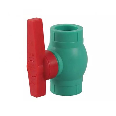 2 manija roja plástica verde de la vávula de bola de la manera de la vávula de bola del Pvc de la pulgada 1.6MPa uno