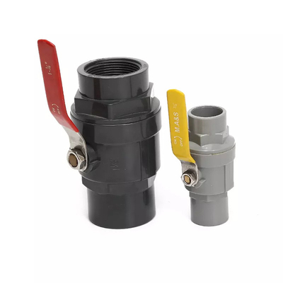 2 presión inoxidable de la pulgada PN16 de la válvula 2 del PVC de la vávula de bola de acero del pedazo